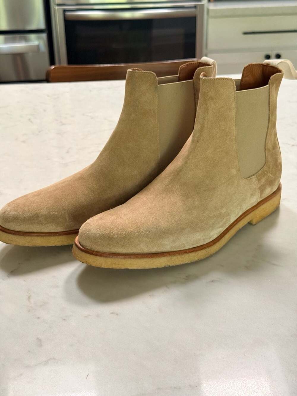 Common Projects Suede Chelsea Boots in Tan US Men’s 11
